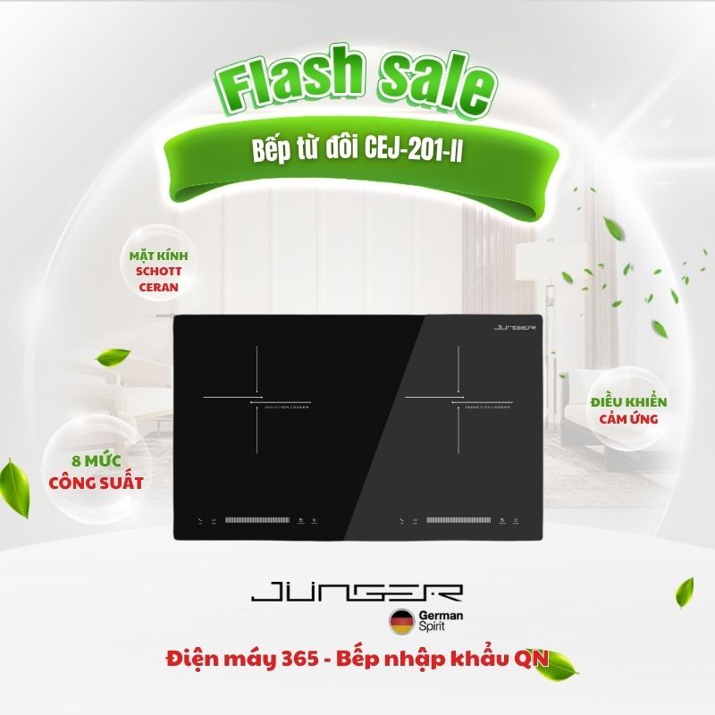 Bếp Từ Junger CEJ-201-II Lắp Âm/Dương Nhập Khẩu Thái Lan - Chính Hãng Nấu Nhanh Ít Hao Điện