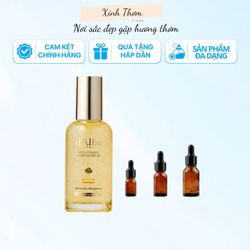 (mẫu thử) Serum d'Alba - Tinh Chất Viên Nang Dưỡng Sáng Mượt Da d'Alba Vita Toning Capsule Serum