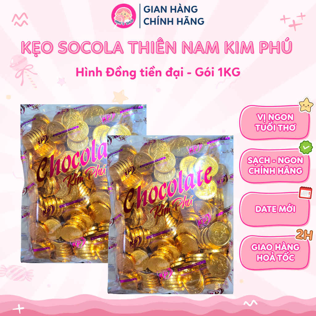 Socola Đồng Đô Vàng Kim Phú Thiên Nam 1kg, Kẹo Socola Ăn Vặt Tuổi Thơ | Mimi's Shop