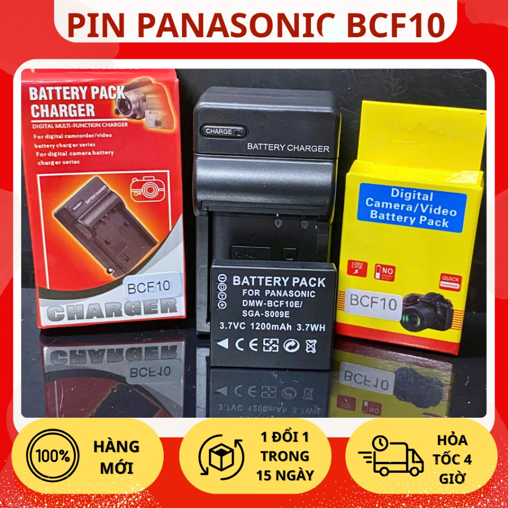 Bô Pin, Sạc Panasonic DMW - BCF10 Cho Lumix DMC-FS4, FS6, FS7, FS12, FS15, FS25