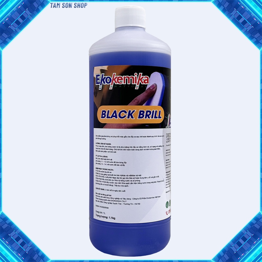 Dung dịch bảo dưỡng lốp xe Black Brill Ekokemika chai 1 lít