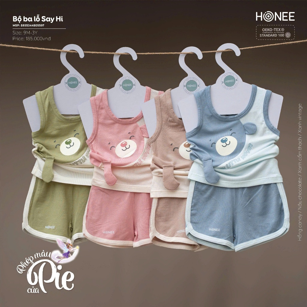 Bộ ba lỗ HRNEE vải sợi sồi Modal