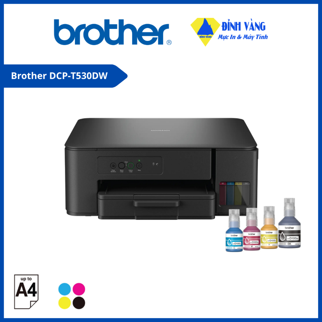 Máy in phun màu Brother DCP-T530DW (In 2 Mặt, Scan, Copy, USB, WIFI)