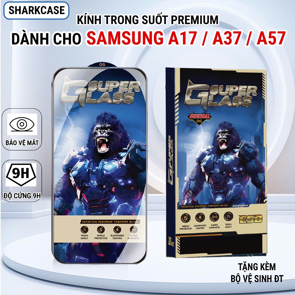 Kính cường lực Samsung A17, A37, A57 5G premium trong suốt miếng dán bảo vệ màn hình điện thoại ss