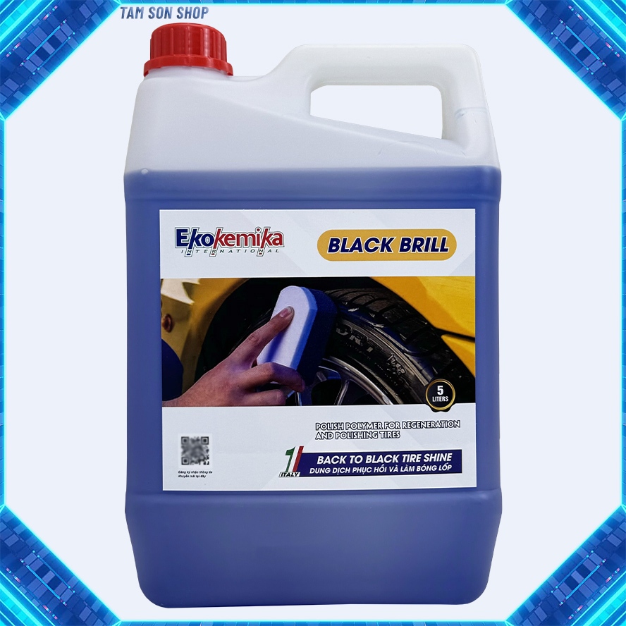 Dung dịch bảo dưỡng lốp xe Black Brill Ekokemika can 5 lít