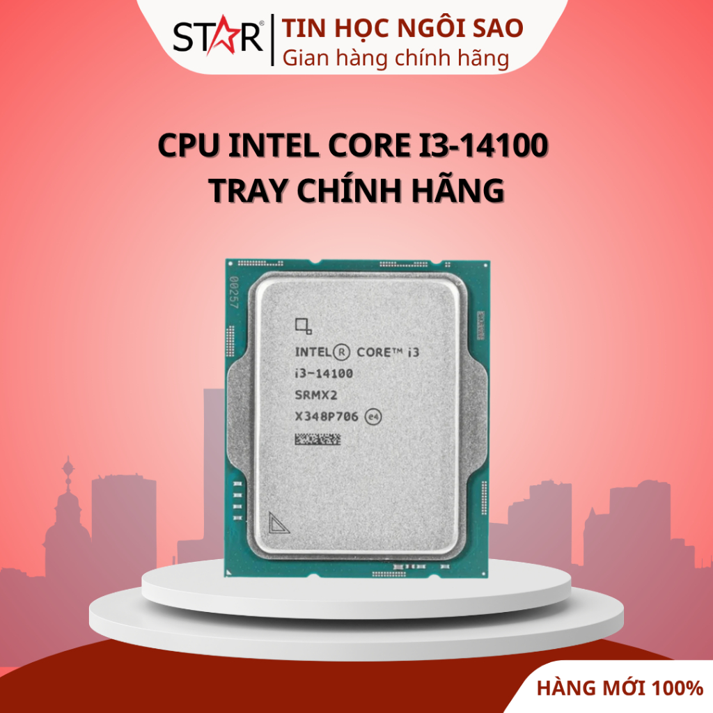 CPU Intel Core i3-14100 Tray Chính Hãng ( No box) - Bảo hành 36 tháng