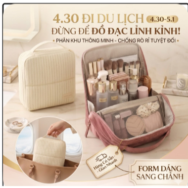 DU LỊCH cao cấp cầm tay hàng sẵn túi đựng mỹ phẩm  Tay xách đồ makeup Túi đựng đồ du lịch đồ cá nhân