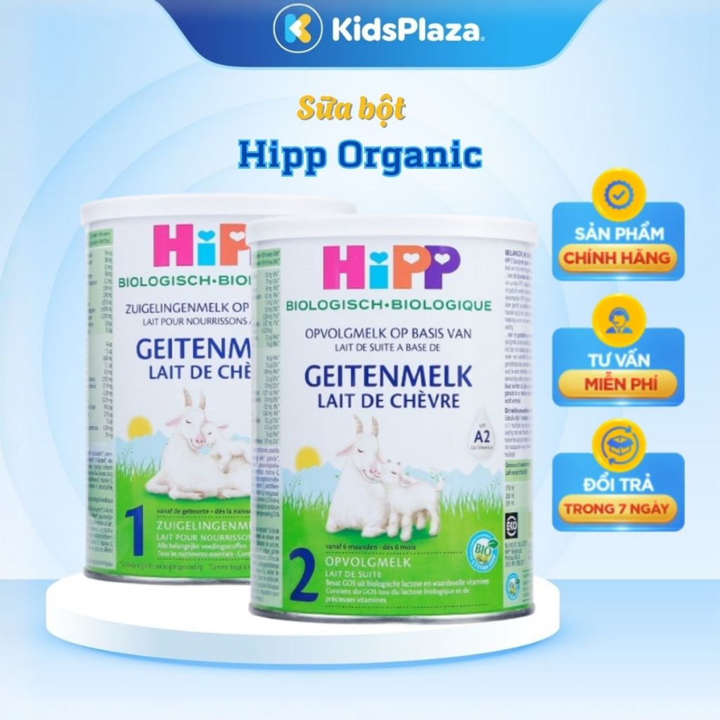 Sữa HiPP bò/ Hipp dê Organic số 1/ số 2 (400g) cho bé chính hãng