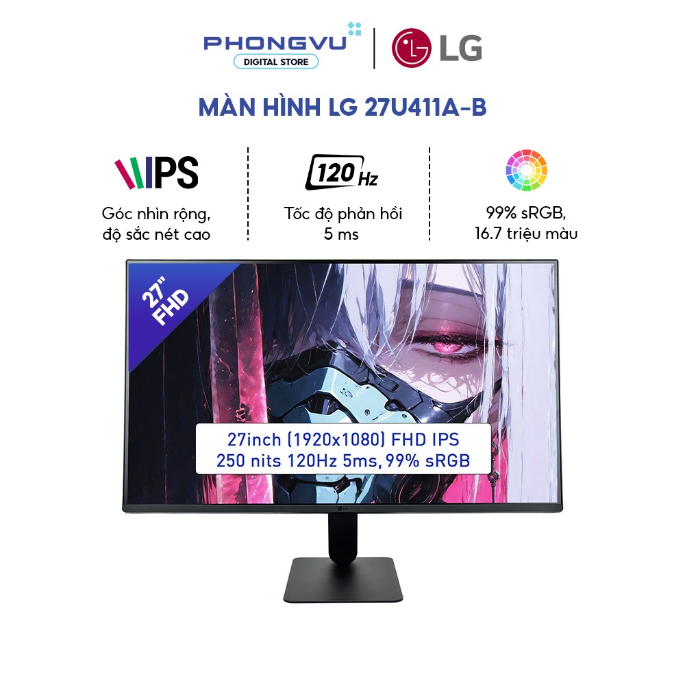 Màn hình LG 27U411A-B 27 inch - FHD 1920 x 1080 - IPS - 120Hz - 5ms - Bảo hành 24 tháng