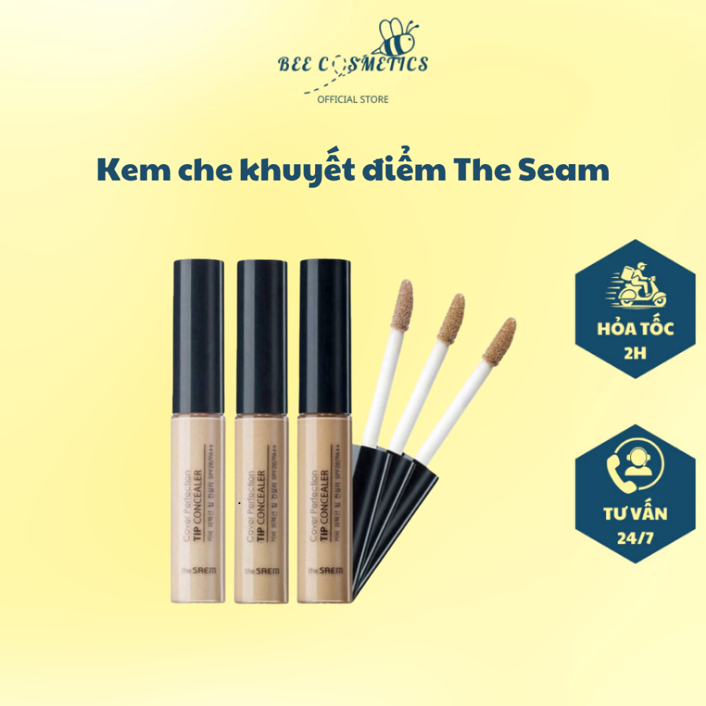 Kem che khuyết điểm The Saem Cover Perfection Tip Concealer Spf28 PA++ (6.5g) Che khuyết điểm The Sa