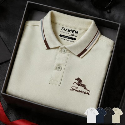 Áo Polo Nam SIXMEN HECARIM Vải Cá Sấu FeelMax Co Giãn Thoáng Mát Form Regular Fit Lịch Lãm