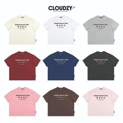 Áo thun boxy CLOUDZY in chữ 100% cotton 250gsm dày dặn áo phông form rộng nam nữ unisex local brand SPORT