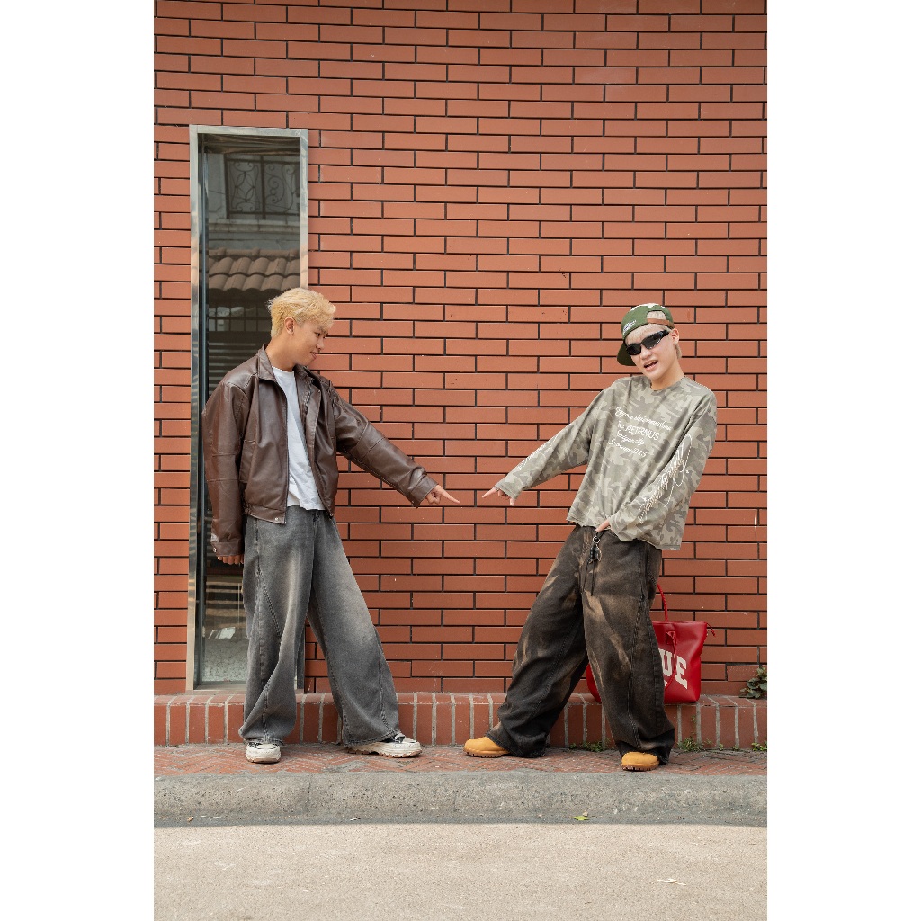 Quần Jean Ống Bí Cho Nữ Dễ Phối Cá Tính Chất Liệu Denim Đứng Form Wash Vintage Quần Rộng IDYLLIC | BigBuy360 - bigbuy360.vn