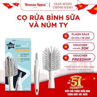 Cọ rửa bình sữa và núm ty 2 trong 1 tommee tippee