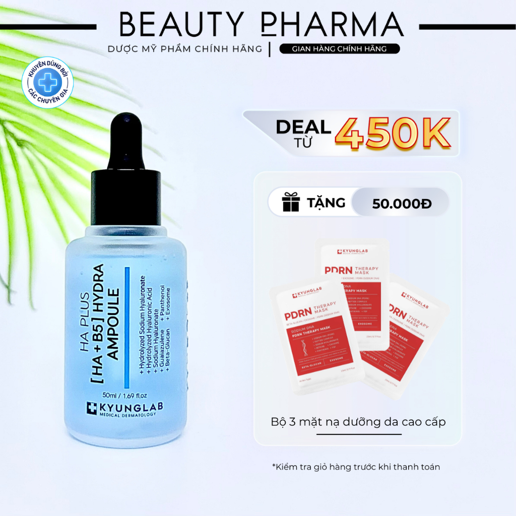 [DATE MỚI-CHÍNH HÃNG] KUYNGLAB HA PLUS AMPOULE - Serum dưỡng ẩm HA B5 KyungLab phục hồi làm dịu da, 