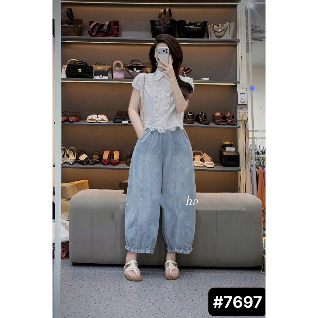 quần jeans baggy nữ gấu bèo