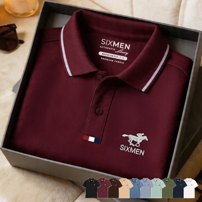 Áo polo nam cao cấp cổ bẻ ITALY HORSE [Tặng Hộp Gói Quà Xịn] Vải cá sấu FeelMax Thoáng mát - SIXMEN
