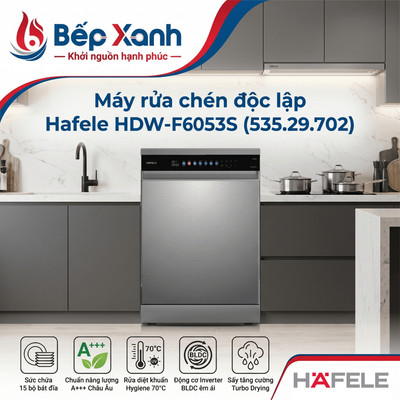[CHÍNH HÃNG - FREESHIP HCM] Máy rửa chén độc lập Hafele HDW-F6053S (535.29.702) - 15 Bộ Chén Đĩa