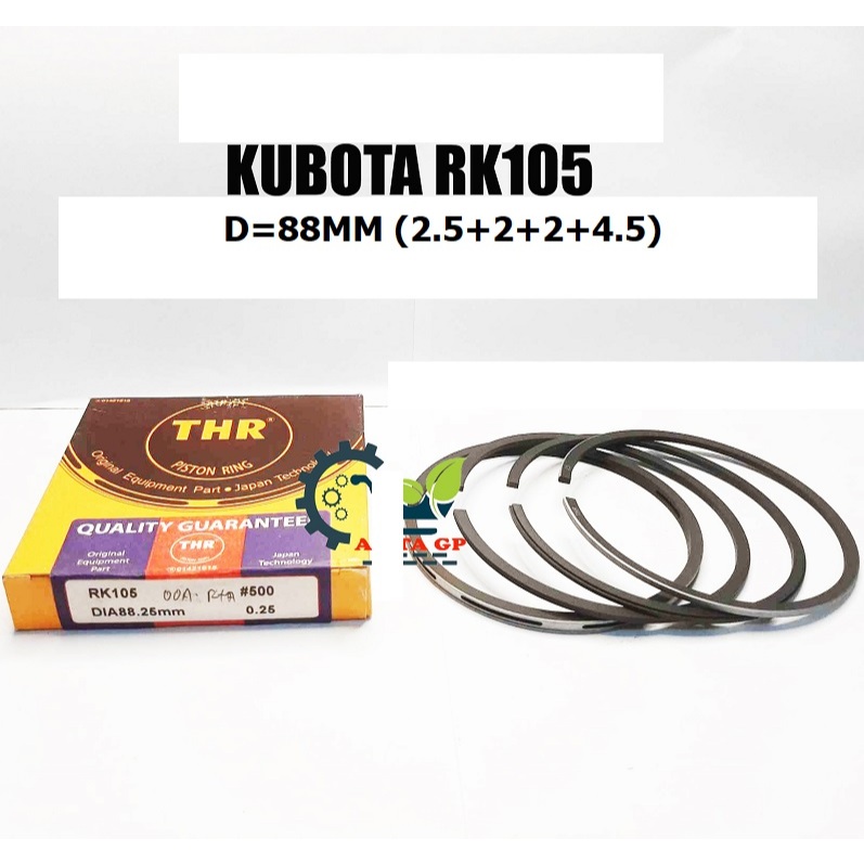 Bạc xéc măng Đài Loan máy Kubota RK105 (D=88mm, 2.5+2+2+4.5mm)