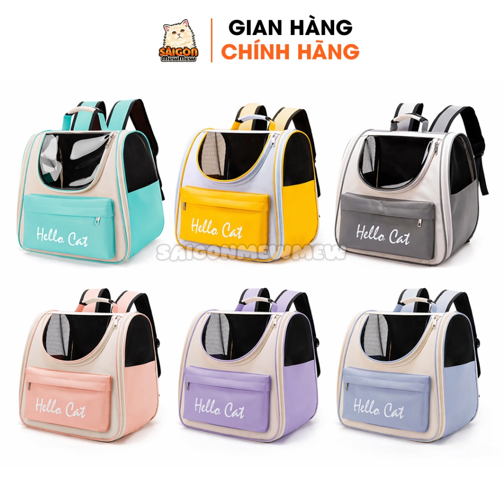 Balo Thú Cưng Hello Cat Cho Chó Mèo - Balo Vận Chuyển Thoáng Khí, Tiện Lợi