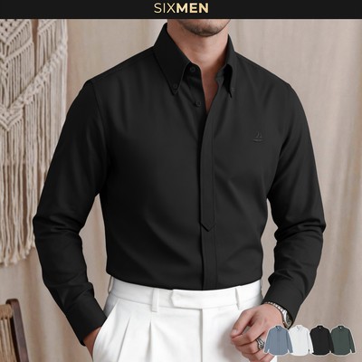 Sơ Mi Nam Dài Tay SIXMEN The Helm Vải Cotton Lạnh Cao Cấp Chống Nhăn Form Fit Tôn Dáng Lịch Lãm