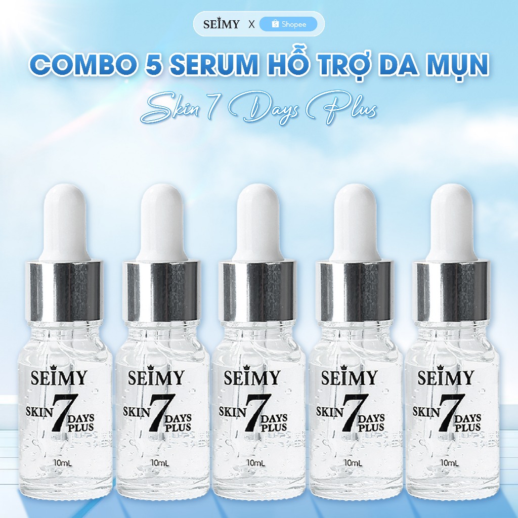 Combo 5 Chai Serum Mụn Thâm Seimy - Skin 7 Days Plus
