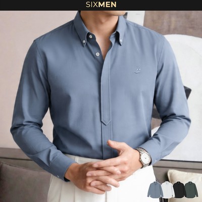 Sơ Mi Nam Dài Tay SIXMEN The Helm Vải Cotton Lạnh Cao Cấp Chống Nhăn Form Fit Tôn Dáng Lịch Lãm