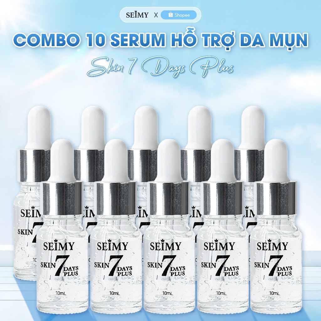 Combo 10 Chai Serum Mụn Thâm Seimy - Skin 7 Days Plus