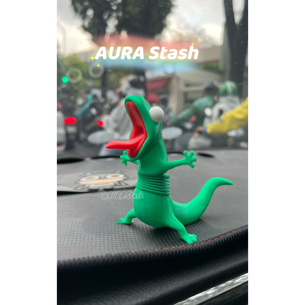 Thằn Lằn Lò Xo Nhún Nhảy Lizard Trio gắn oto/xe máy - Hoppers - Tom Lizard Meme 🦎✨ - Spring Bounce L
