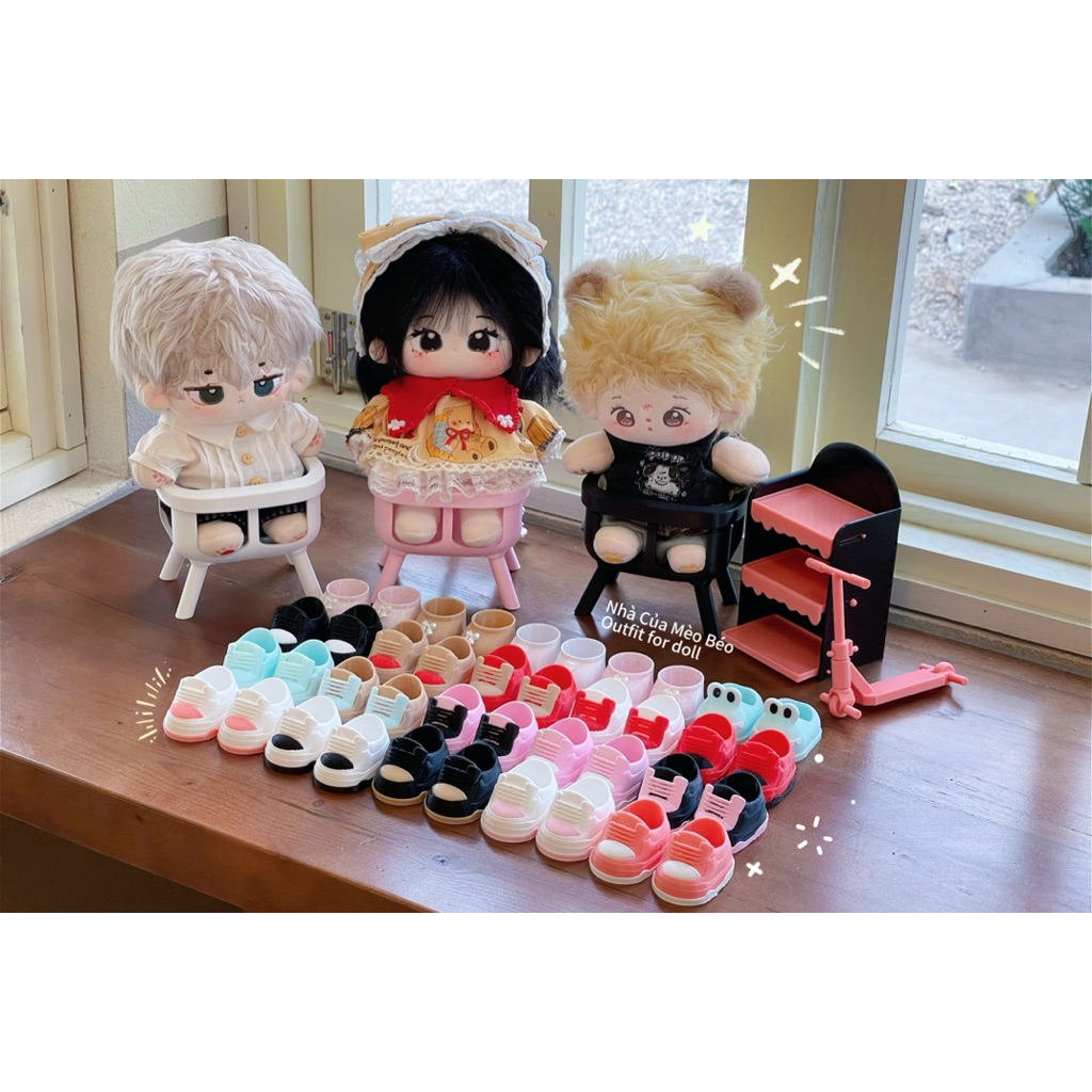 Outfits for doll. Giày cho doll