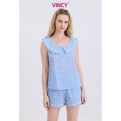 BSK04W5K01-BỘ SHORT KATE VỚI THIẾT KẾ CỔ LÁ SEN PHỐI REN NỔI BẬT MANG ĐẾN SỰ DUYÊN DÁNG VÀ TRẺ TRUNG TẠO CẢM GIÁC THOẢI