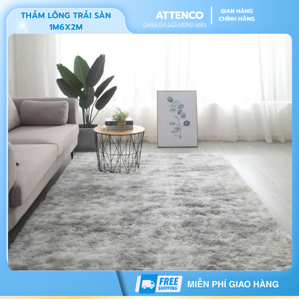 Thảm lông loang siêu mịn nhập khẩu, kích thước M6X2M, 1mx1m6, 80cmx2m, 50x1m6, hoàn hảo cho giường.