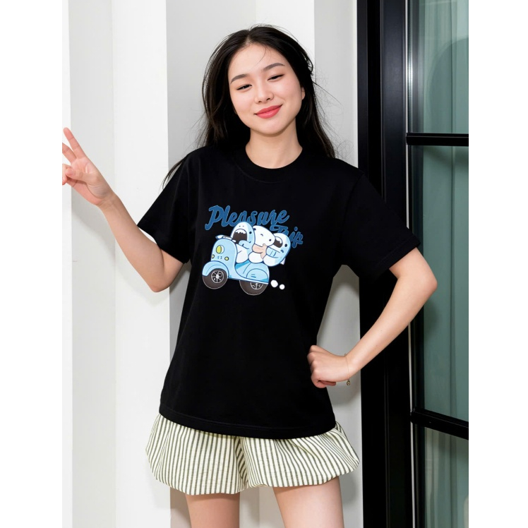 Áo thun T'dencias Áo thun nữ Babytee Local brand cotton Pleasure  TSP0137