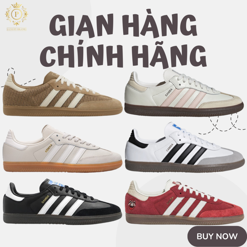[𝙎𝘼𝙇𝙀 Chính Hãng] Giày Sneaker Adidas Samba Đế Nâu Basic Nam Nữ AUTHENTIC