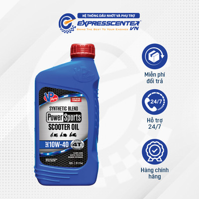 Dầu Nhớt Xe Tay Ga VP Powersports Scooter 4T Synthetic Blend Ester Tech 10W40 800ml