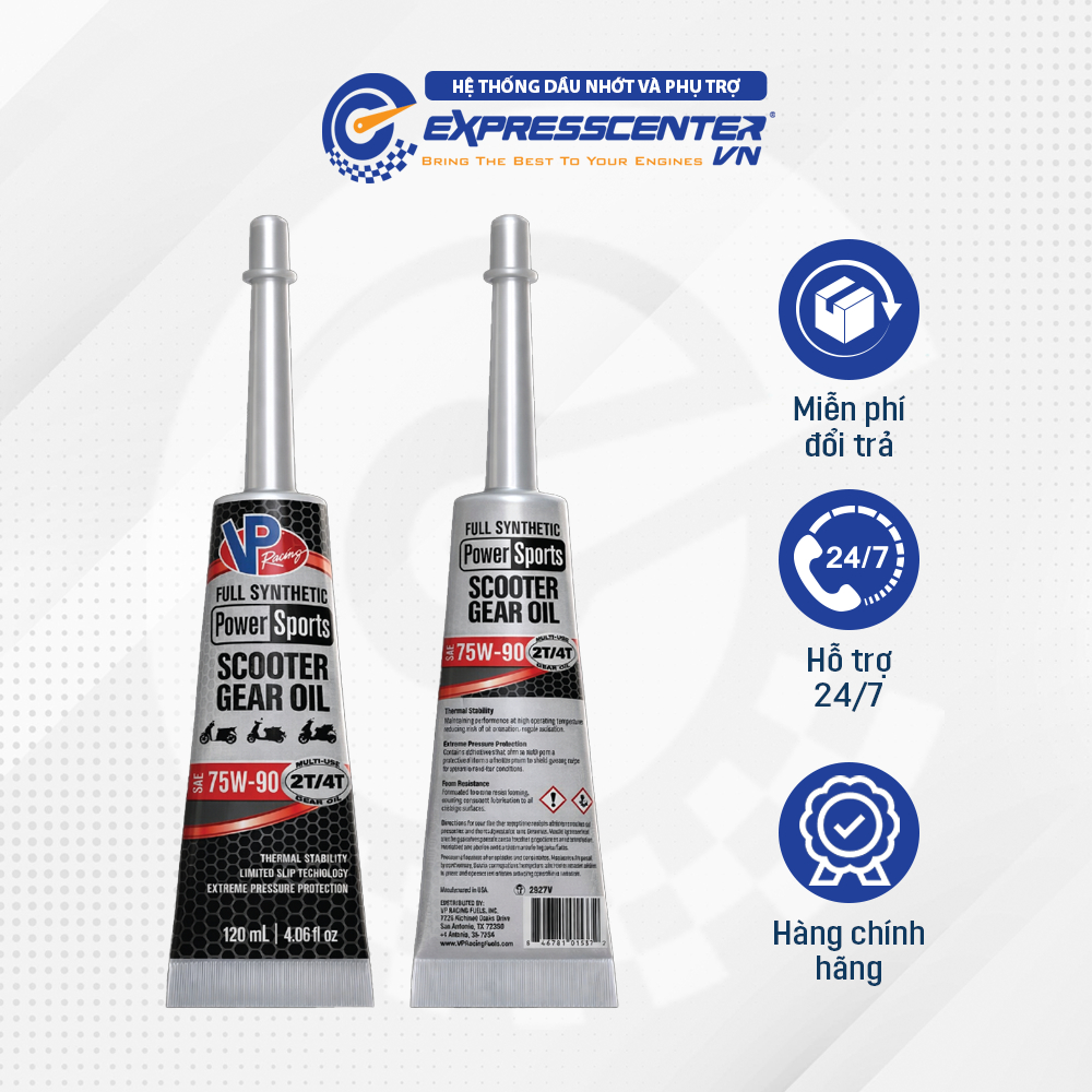 Nhớt Hộp Số VP Powersports Scooter Gear Oil 75W90 120ml