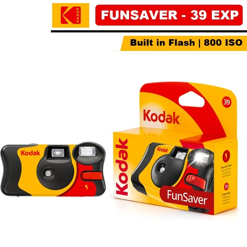 [Date 12.2027] Máy chụp ảnh 1 lần Kodak Funsaver 800 27 tấm có sẳn trong máy 1 cuộn film Kodak ISO80