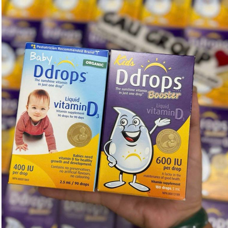 Ddrops Vitamin D3 400IU Mỹ -  Vitamin D3 D Drops Dành Cho Bé