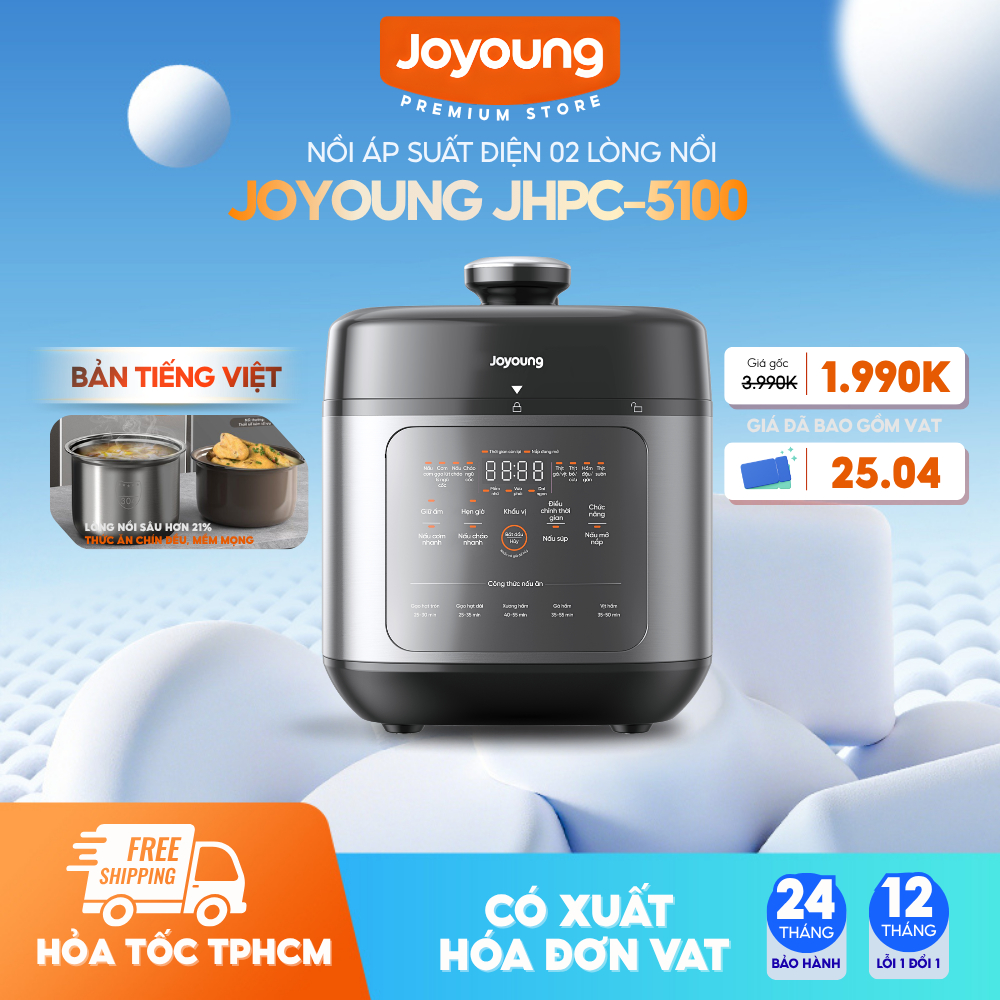 Joyoung Nồi áp suất đa năng 2 lòng nồi JHPC-5100 5L 900W BH 24 tháng
