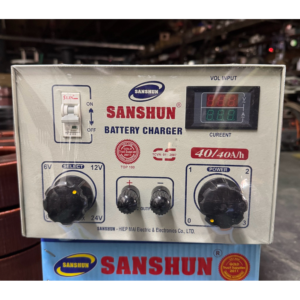 sạc bình 40Ah SANSHUN : 12VDC -24VDC