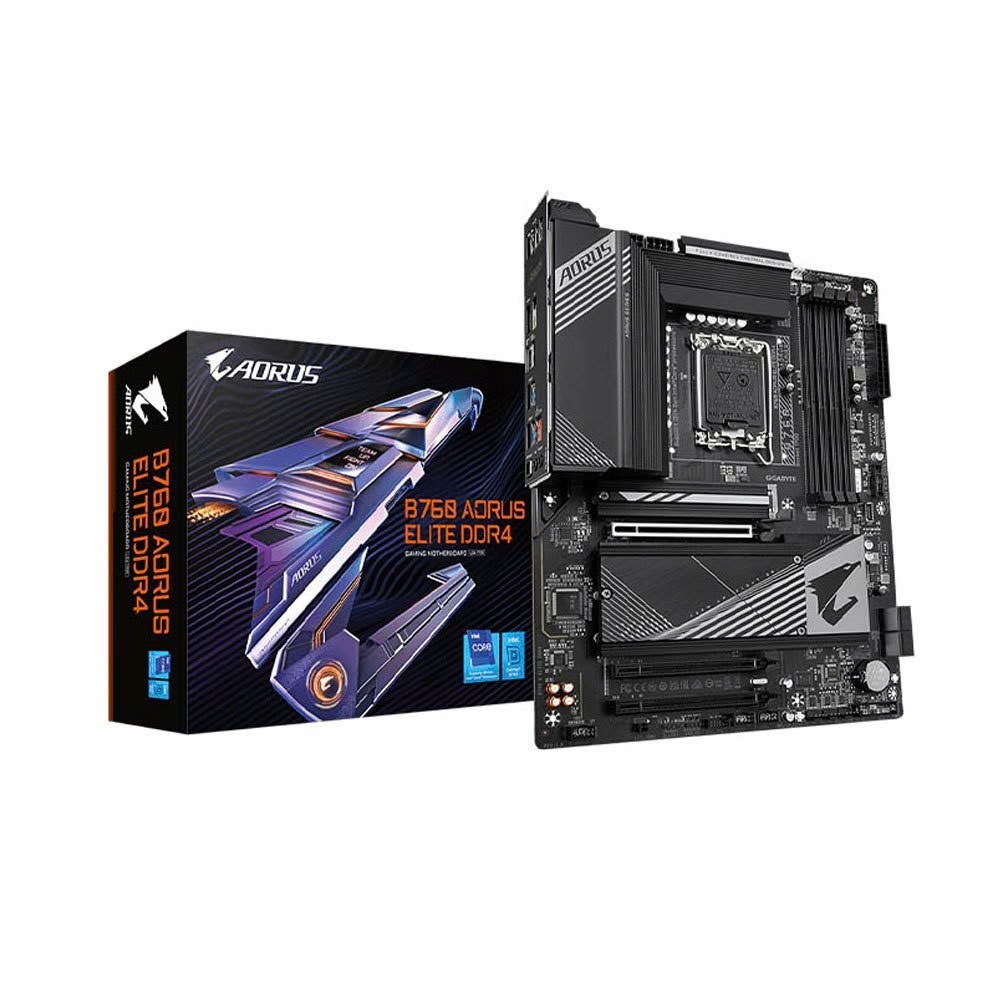 Mainboard GIGABYTE B760 AORUS ELITE DDR4 (Intel B760, LGA1700, ATX, 4 khe RAM) NEW