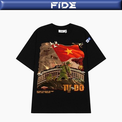 Áo thun FIDE Việt Nam unisex form rộng local brand cổ tròn oversize- AT261