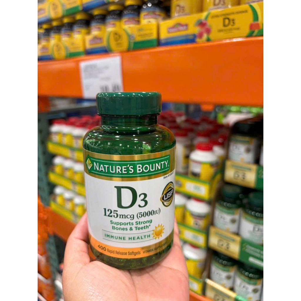 Viên uống bổ sung Vitamin D3 Nature’s Bounty Vitamin D3 5000IU 400 viên