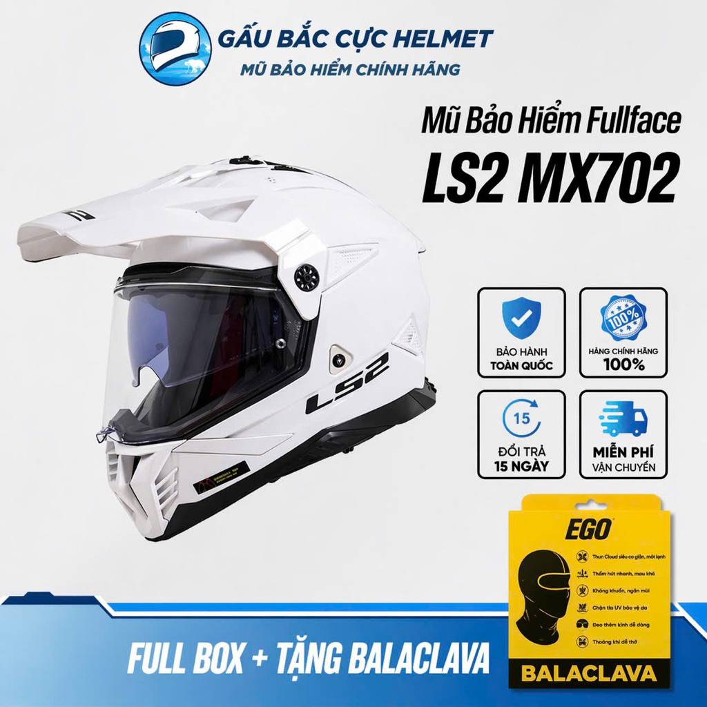 mũ bảo hiểm LS2 MX702 Pioneer II adventure/dual-sport (cào cào & touring), phù hợp cho phượt dài và 