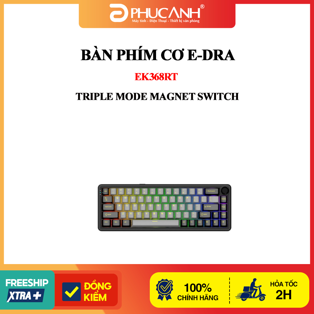 Bàn phím cơ E-Dra EK368RT Triple Mode Magnet Switch