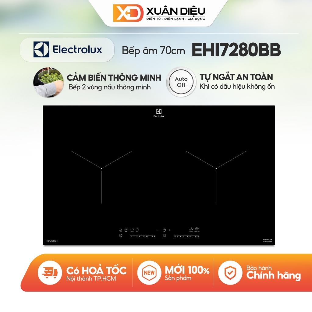Bếp từ đôi lắp âm Electrolux EHI7280BB
