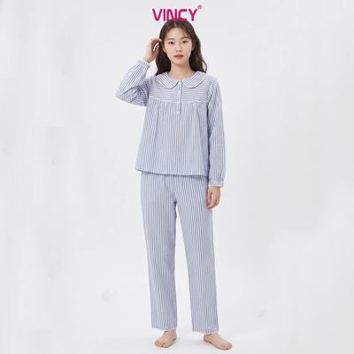 BKD10W5K01-BỘ DÀI KATE VỚI THIẾT KẾ CỔ LÁ SEN PHỐI REN NỔI BẬT MANG ĐẾN CẢM GIÁC THOẢI MÁI VÀ THANH LỊCH