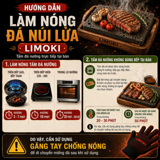 Limoki - Đá Nướng Nham Thạch Núi Lửa Hình Tròn
