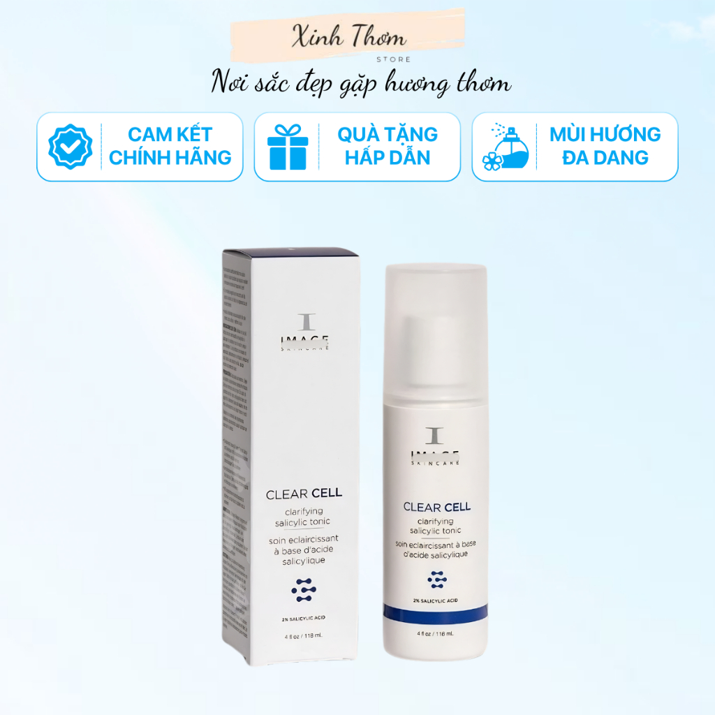 Image Clear Cell Clarifying Salicylic Tonic (mẫu thử) - toner BHA da dầu mụn - kiềm dầu, se khít lỗ 