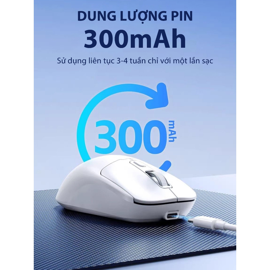 Chuột Không Dây 2 Mode Bluetooth & Wireless 2.4G, Sạc Type-C, Chuột Gaming Thiết Kế Công Thái Học | BigBuy360 - bigbuy360.vn